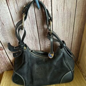 Dooney & Bourke black suede, and leather handbag